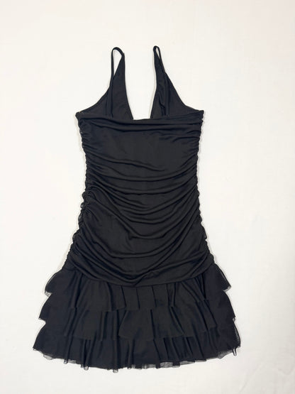 Morgan De Toi Black Ruffle Dress