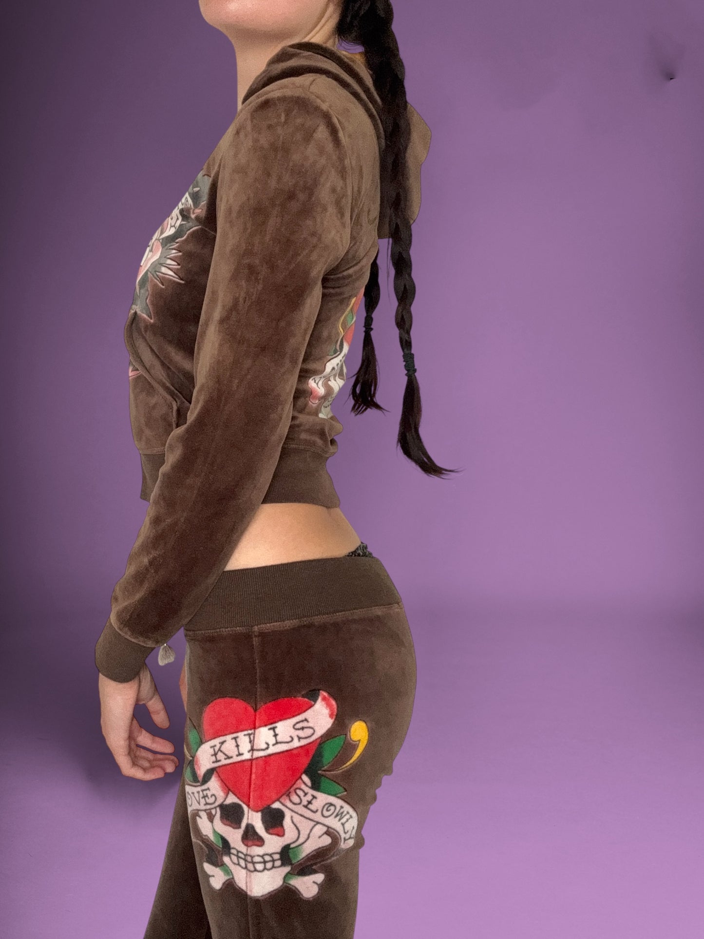 Brown Ed Hardy Tracksuit