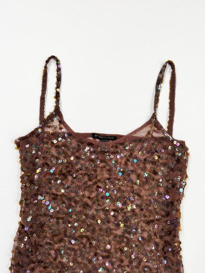 Brown Sequin Cami ♡ L