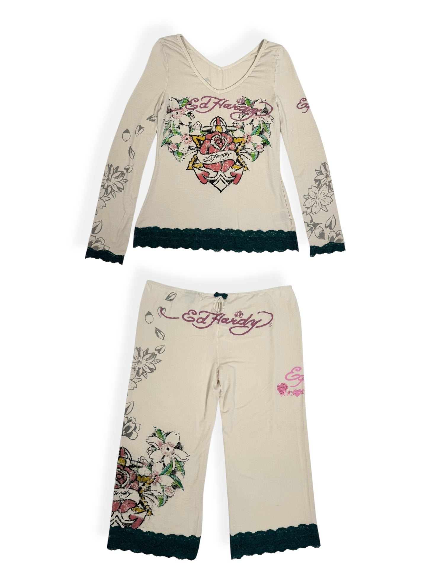 Ed Hardy Capri Pant and Top Set ♡ S