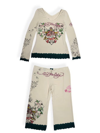 Ed Hardy Capri Pant and Top Set ♡ S