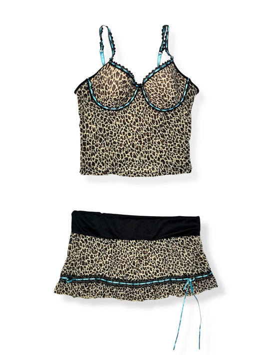 Rampage Leopard Cami & Skirt Set