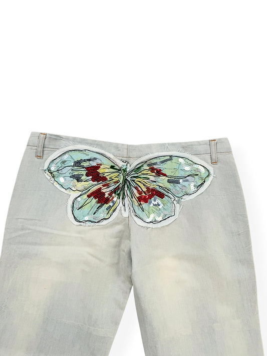 Miss Sixty Butterfly Wide Leg Jeans ♡ 29”
