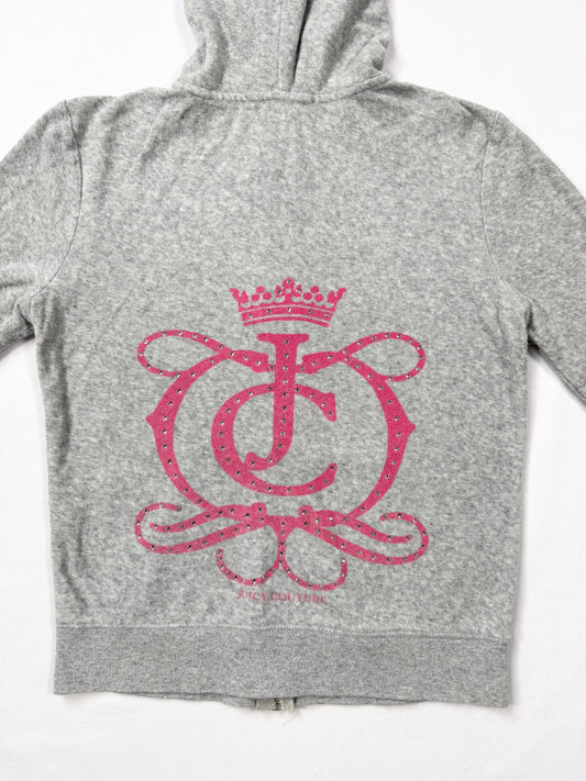 Grey & Pink Juicy Couture Towelling Tracksuit Set ♡ S
