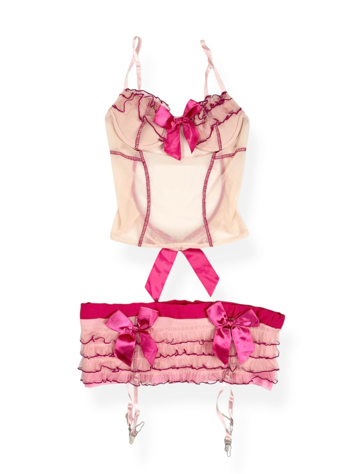 Ruffle Bow Cami Set ♡ S/M