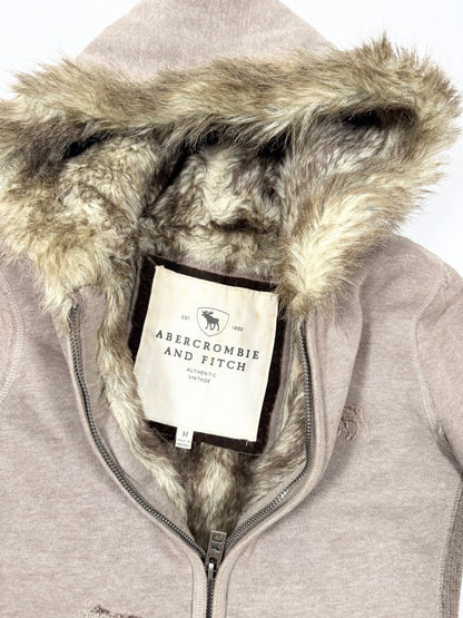 Abercrombie & Fitch Fur Hood Zip Up