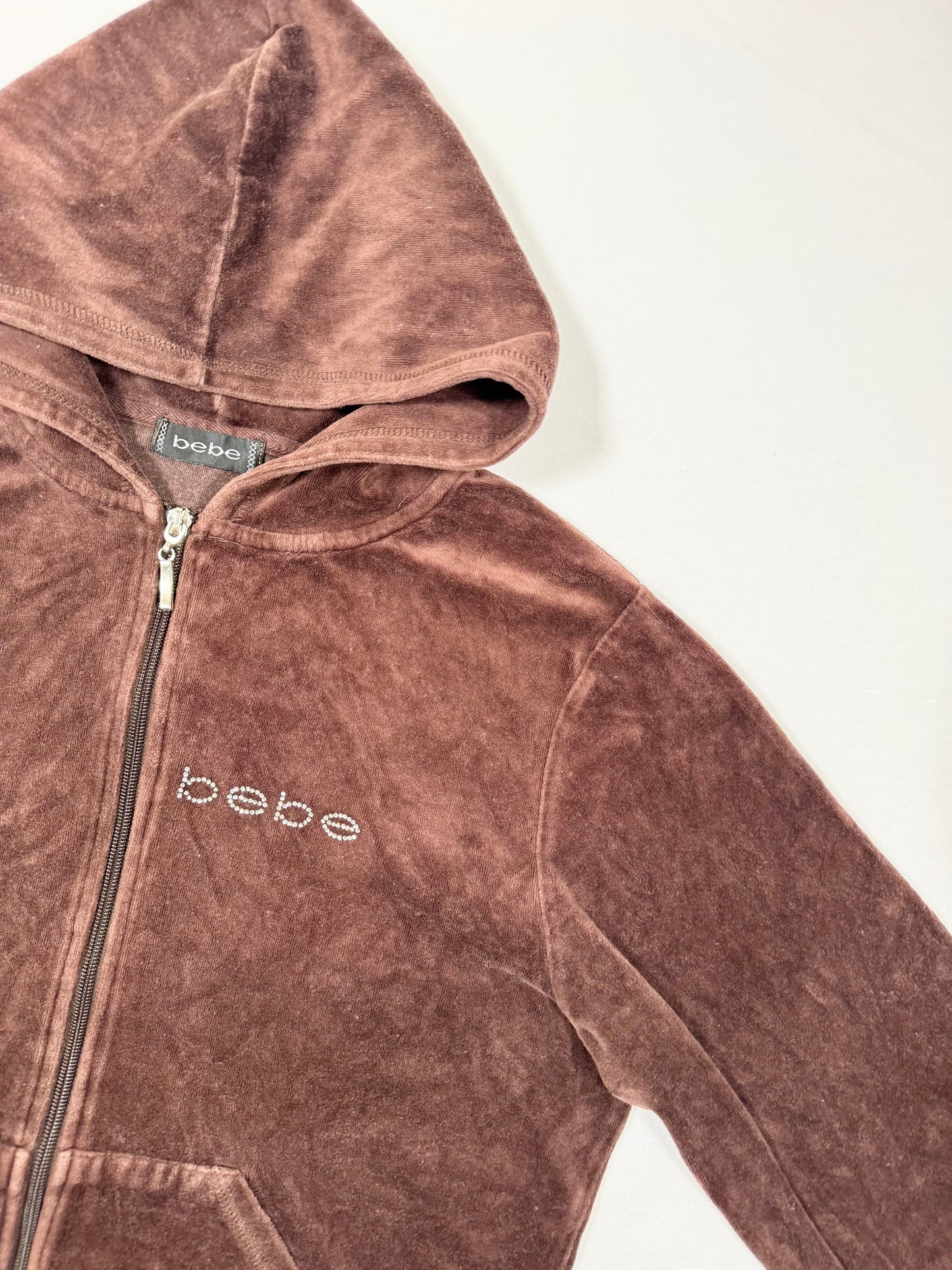Bebe Chocolate Brown Zip Up Hoodie