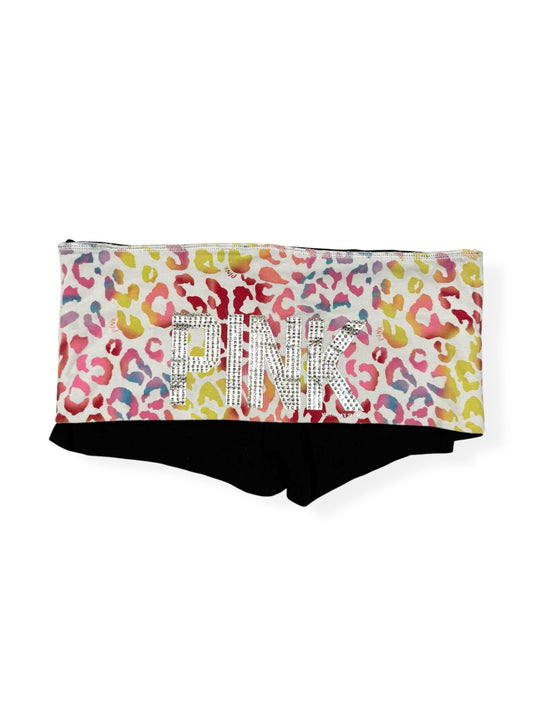 PINK By Victorias Secret Leopard Fold Over Shorts