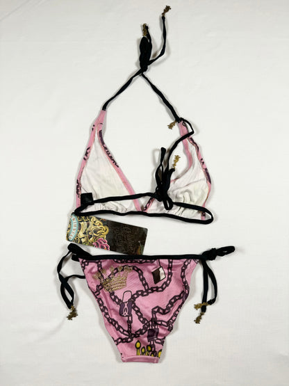 Christian Audigier Pink Chain Bikini