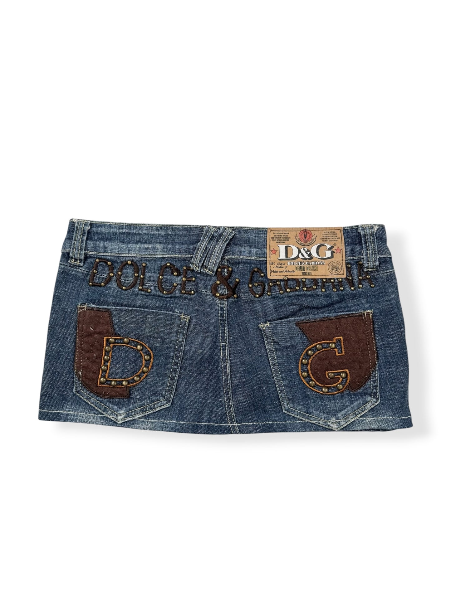 D&G Western Logo Mini Skirt ♡ S