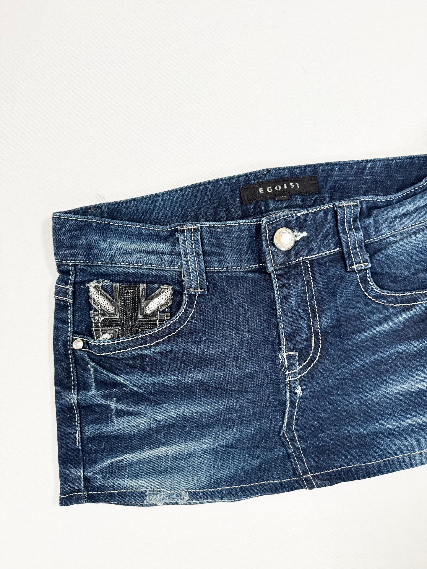 Sequin Union Jack Mini Skirt ♡ S