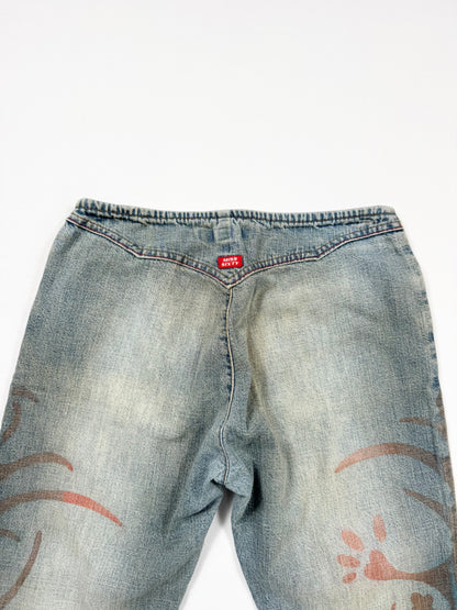 Miss Sixty Print Flared Jeans ♡ 26”