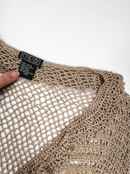 Crochet Long Sleeved Top ♡ XXS