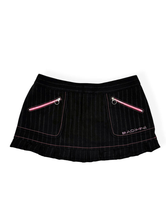 Pink Pinstripe Mini Skirt