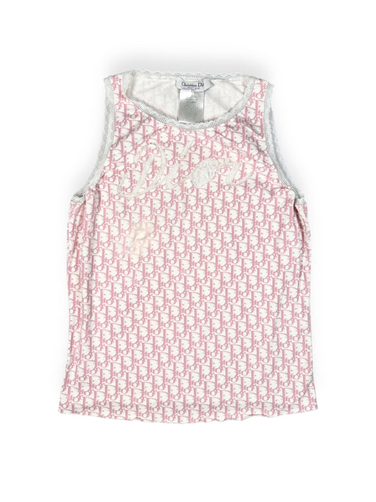 Christian Dior Monogram Lace Logo Tank