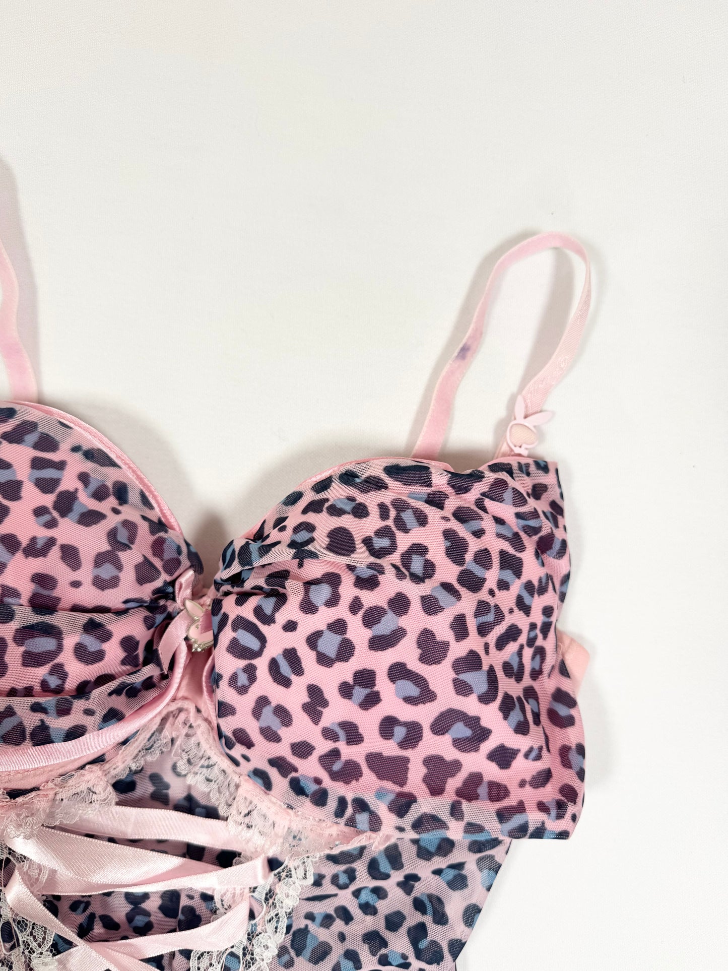 Playboy Leopard Lace Up Corset ♡ XS/S