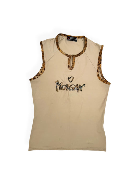 Morgan De Toi Leopard Logo Tank ♡ S