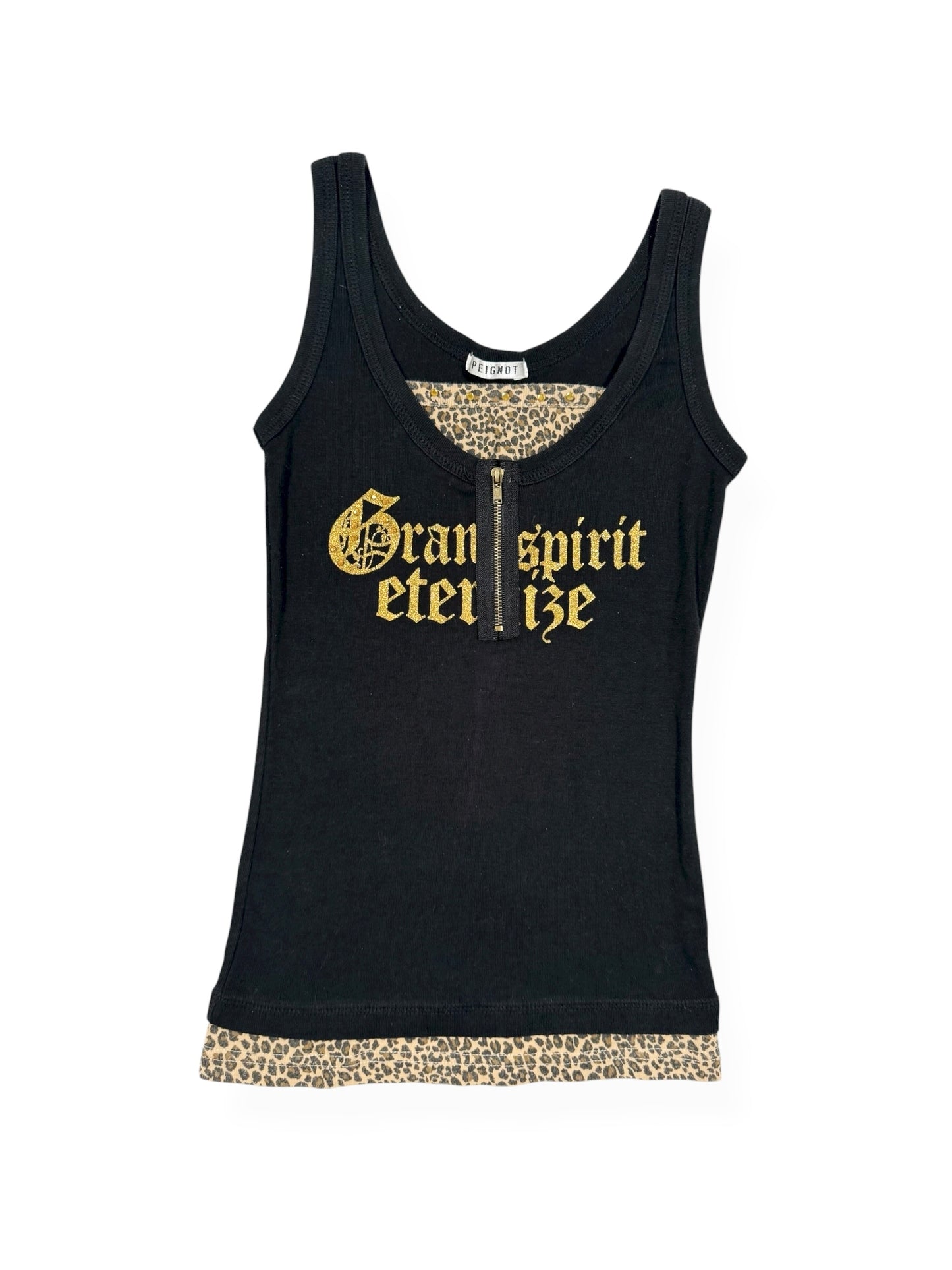 Leopard Zipper Tank ♡ Size S