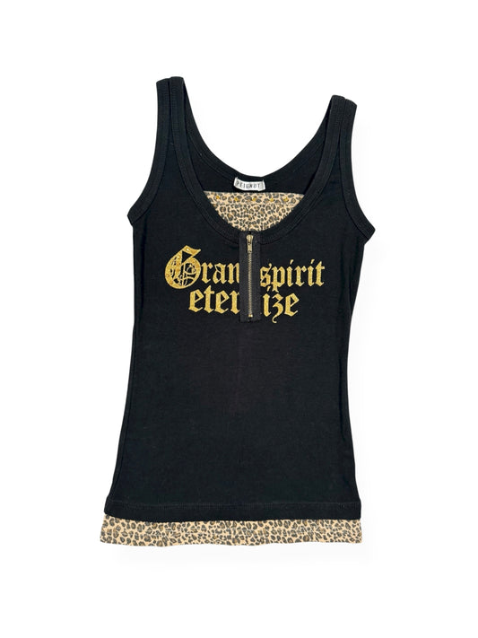 Leopard Zipper Tank ♡ Size S