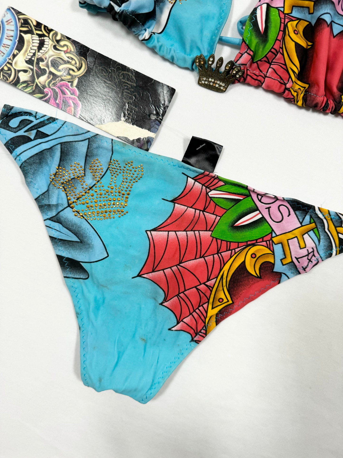 Christian Audigier Blue Bikini