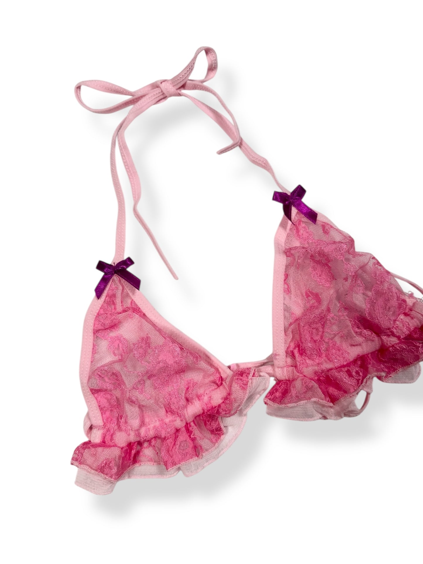 Leg Avenue Pink Lace Skirt & Top Set ♡ Size XS