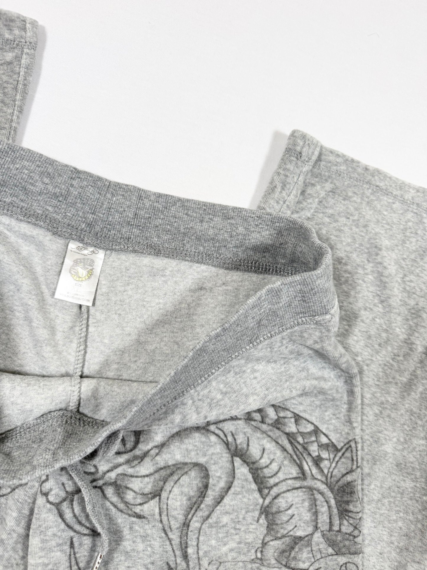 Ed Hardy Grey Velour Tracksuit
