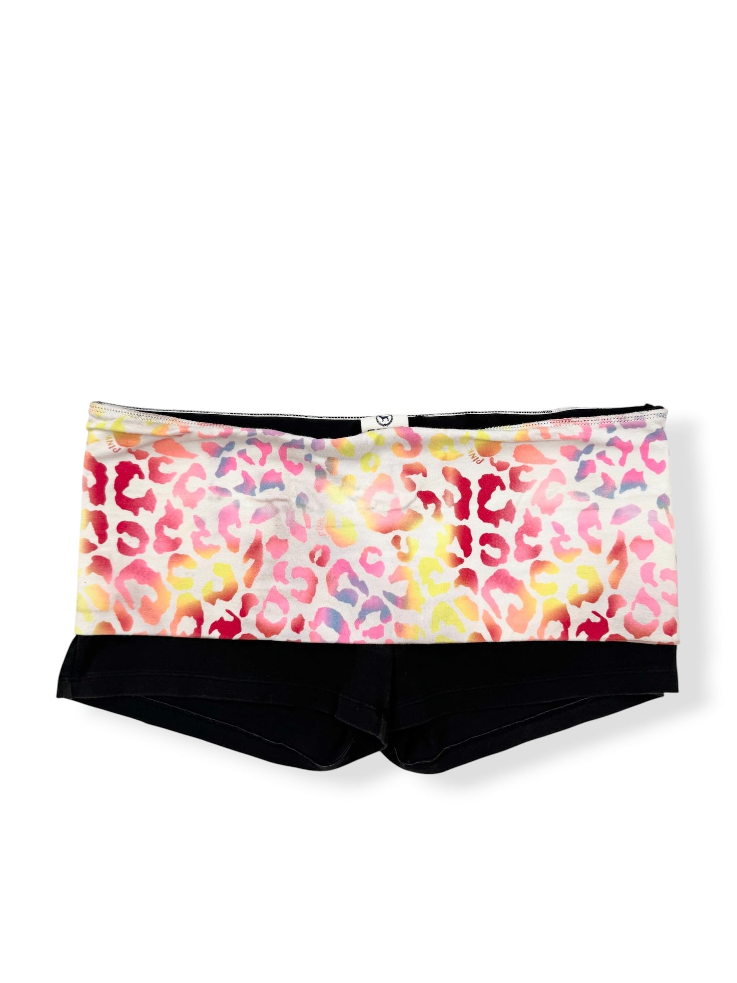 PINK Leopard Fold Over Shorts ♡ M