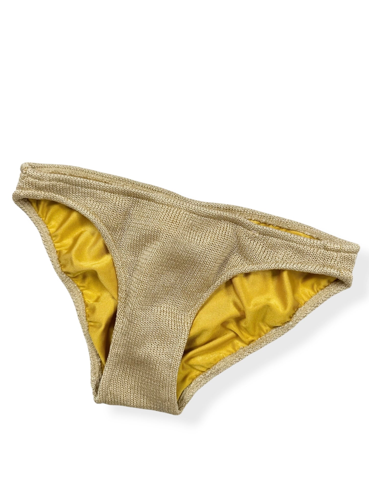 Gold Knit Playboy Bikini & Shorts Set ♡ XS