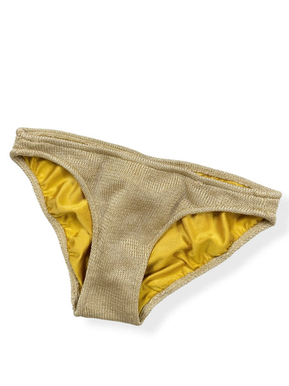 Gold Knit Playboy Bikini & Shorts Set ♡ XS
