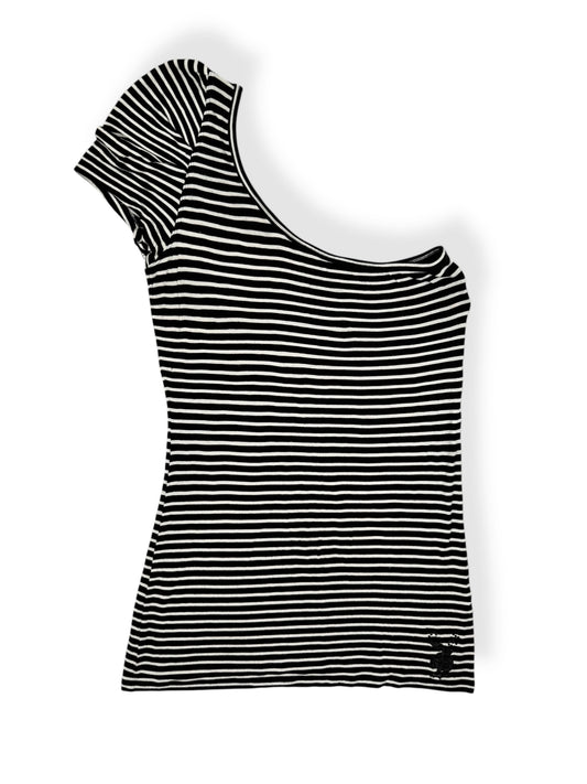 Playboy Striped One Shoulder Tee