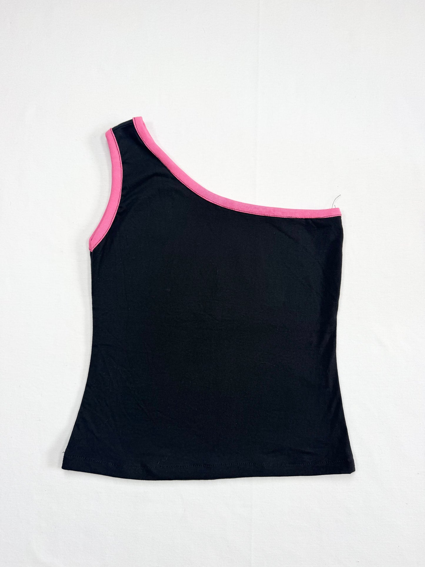 Playboy Pink & Black One Shoulder Tank ♡ S