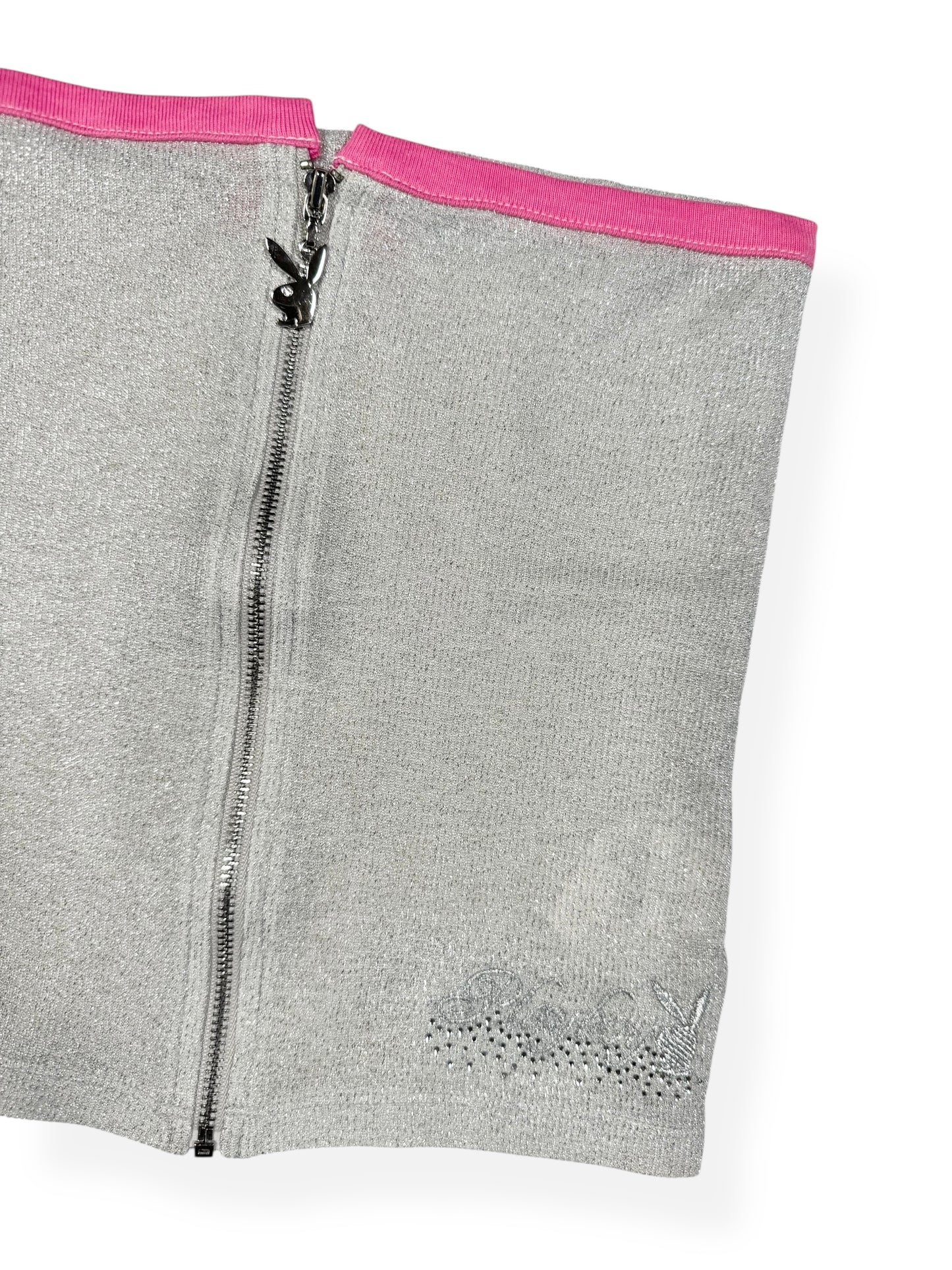 Silver Playboy Tube Top ♡ Size S