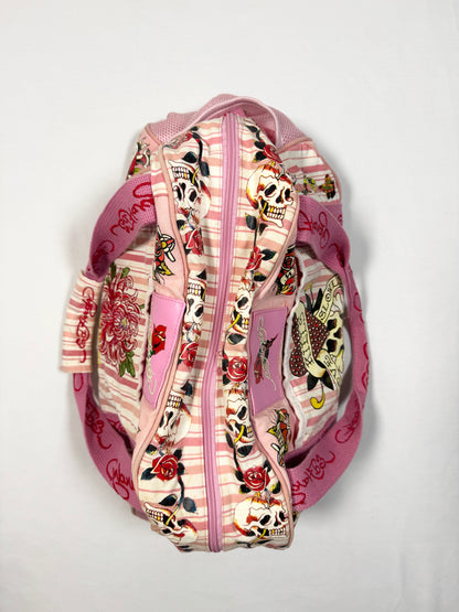 Pink Ed Hardy Duffle Bag