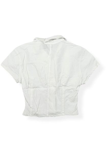 Cropped White Button Up Shirt