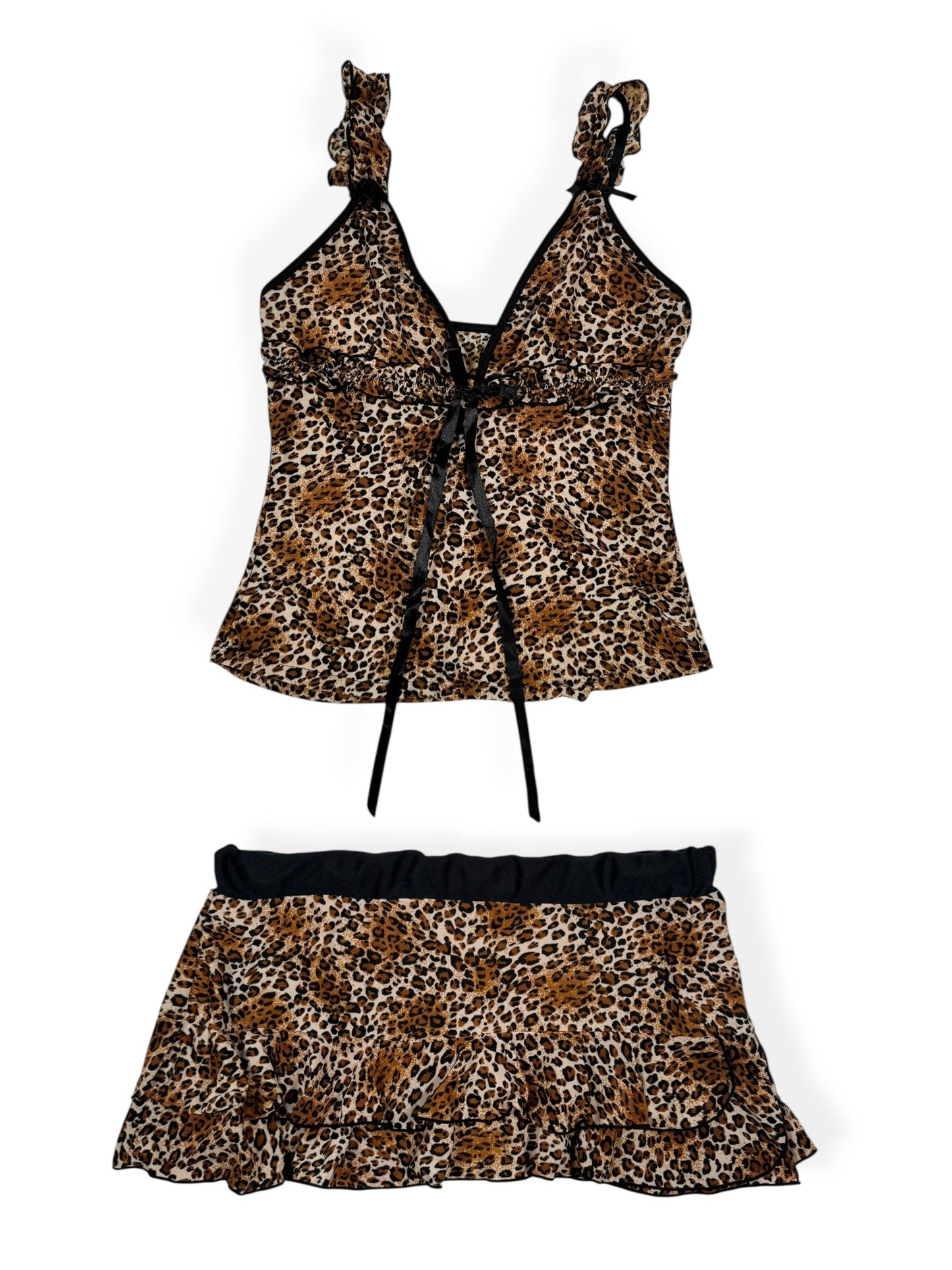 Leopard Cami & Skirt Set