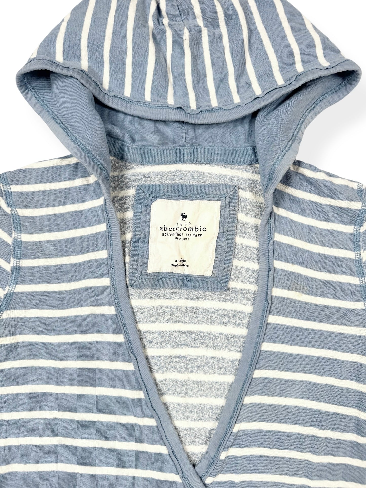 Abercrombie Blue Striped Hoodie ♡ M