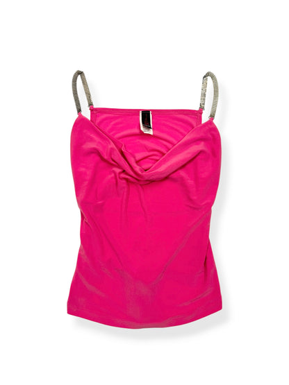 Pink Cowl Neck Tie Back Cami ♡ S/M