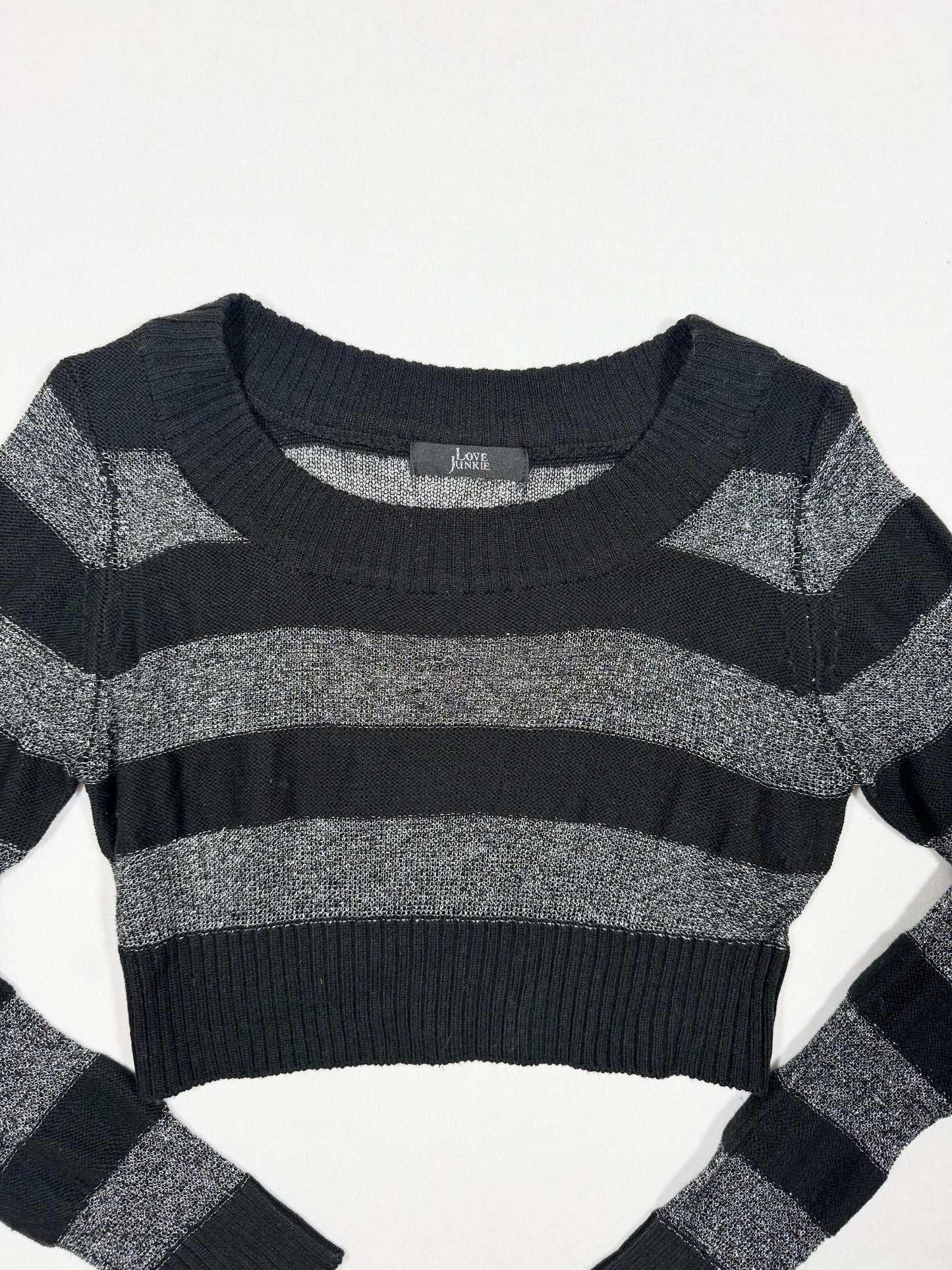 Love Junkie Cropped Striped Knit ♡ Size S