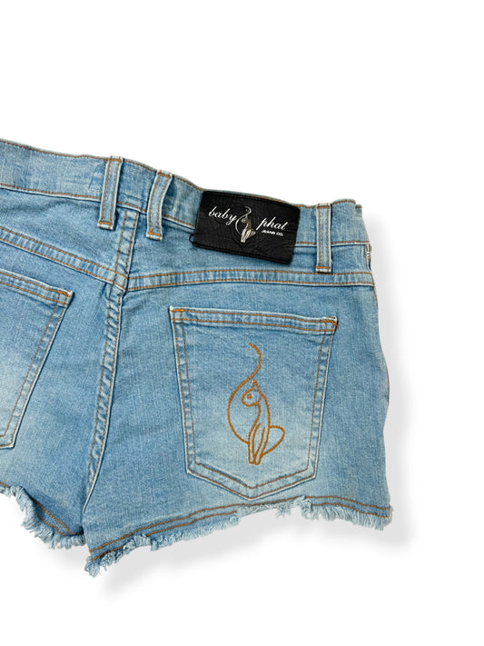 Baby Phat Denim Zipper Side Shorts ♡ S/M