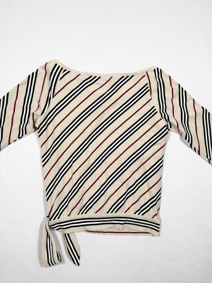 Burberry Striped 3/4 Top ♡ Size M