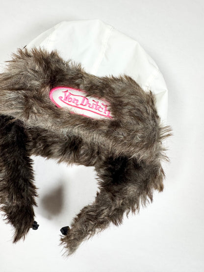 Pink Fur Von Dutch Hat