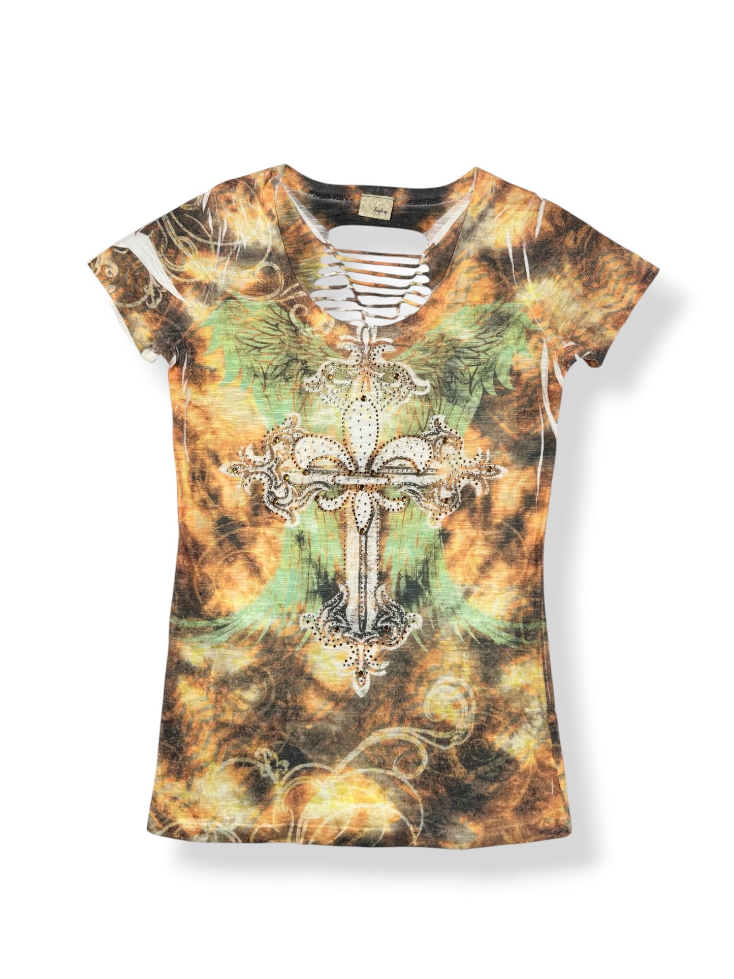 Cutout Tie Dye Grunge Tee ♡ L