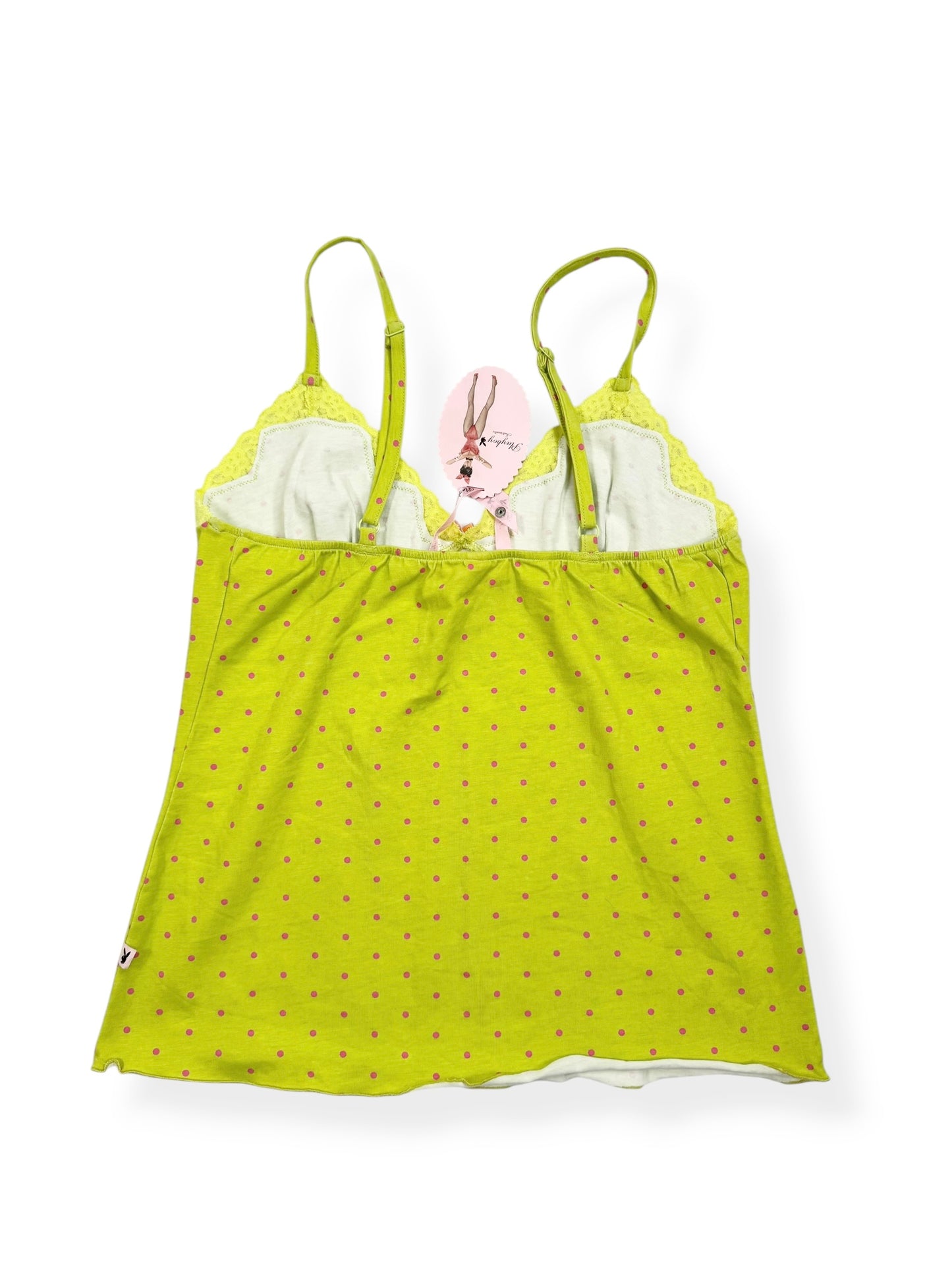 Playboy Green & Pink Polka Cami ♡