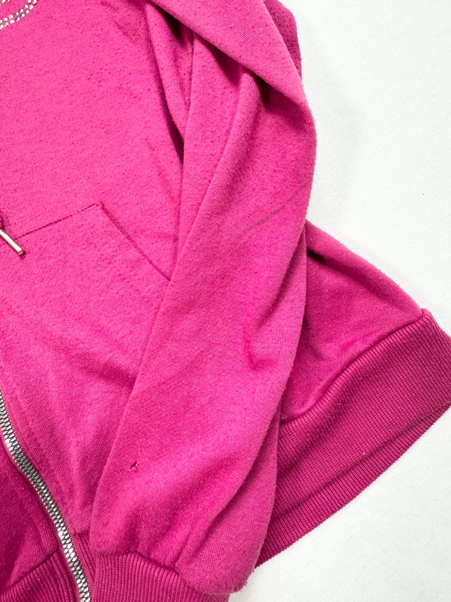 Pink Bebe Fur Hood Zip Up ♡ S