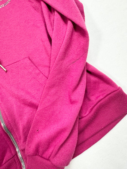 Pink Bebe Fur Hood Zip Up ♡ S