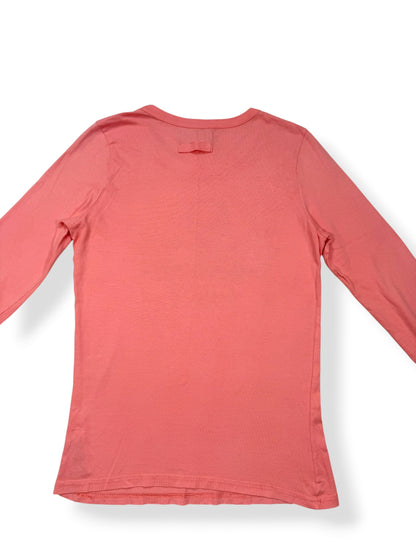 Juicy Couture Skull “Beware” Peach Long Sleeved Top ♡ M