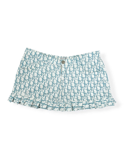 BL Dior Blue Monogram Mini Skirt ♡ S