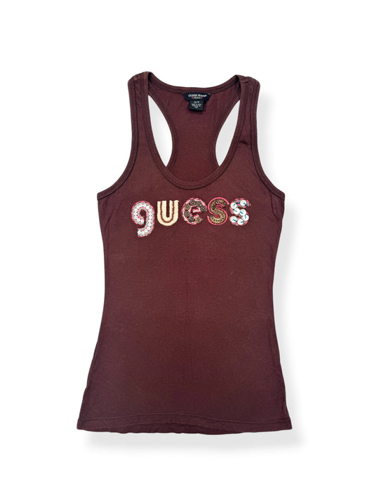Guess Button Tank ♡ XS