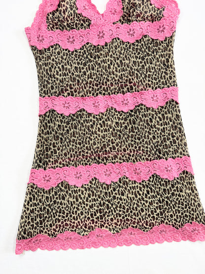Rampage Leopard & Pink Lace Dress ♡ L