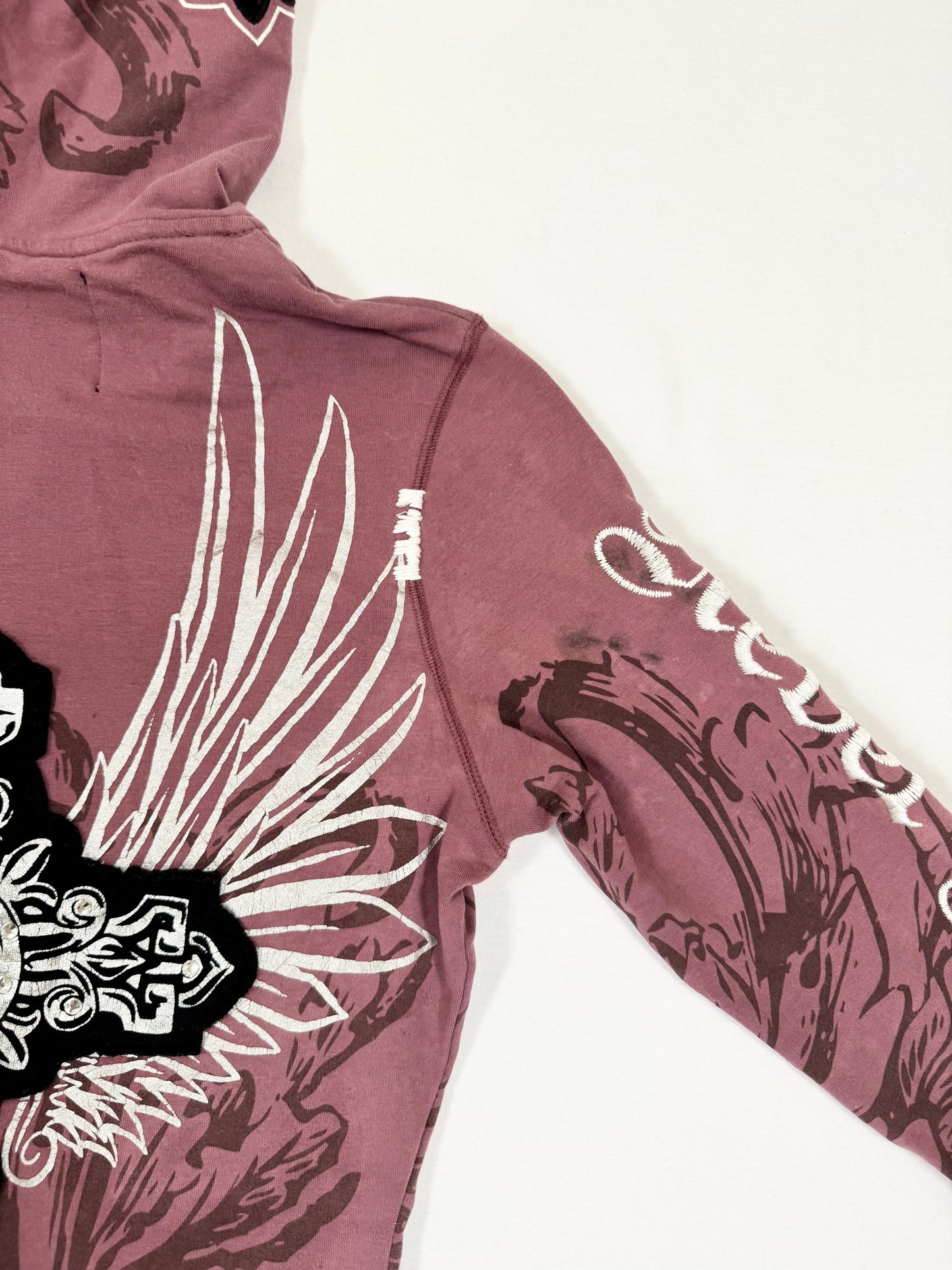 Cross Studded Purple Zip Up Hoodie ♡ S